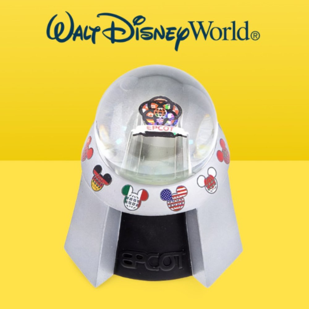 Disney Snow Globe - Epcot Mickey Flags